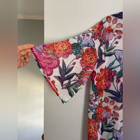 Grace & Emma Medium/Large Kimono Topper Floral Boho - Picture 7 of 7
